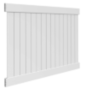 stock picture of 6ft high White Vinyl privacy fence panel